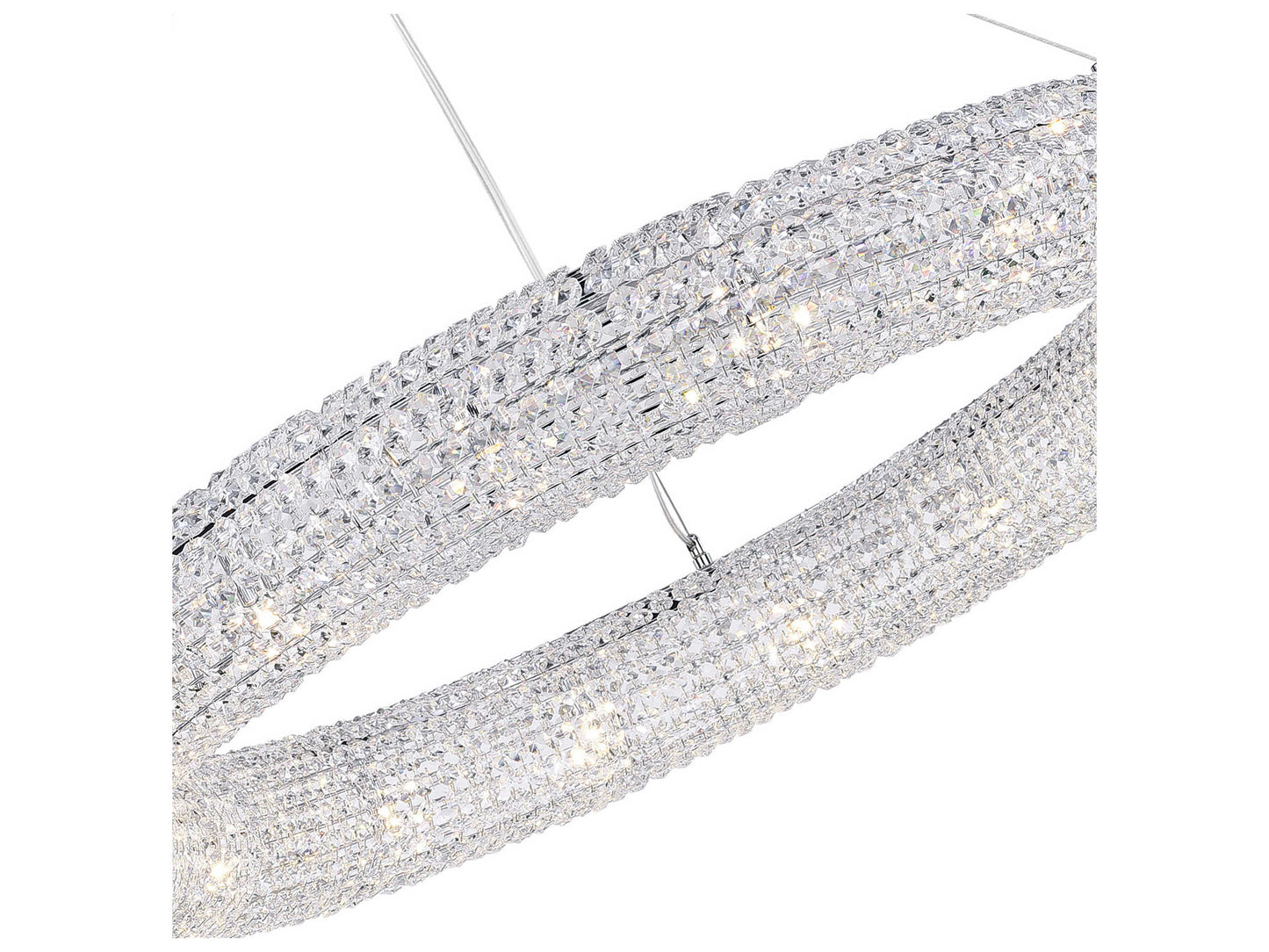 Glamorous Veronique 16-Light Chrome Crystal Round Chandelier Lighting Fixture