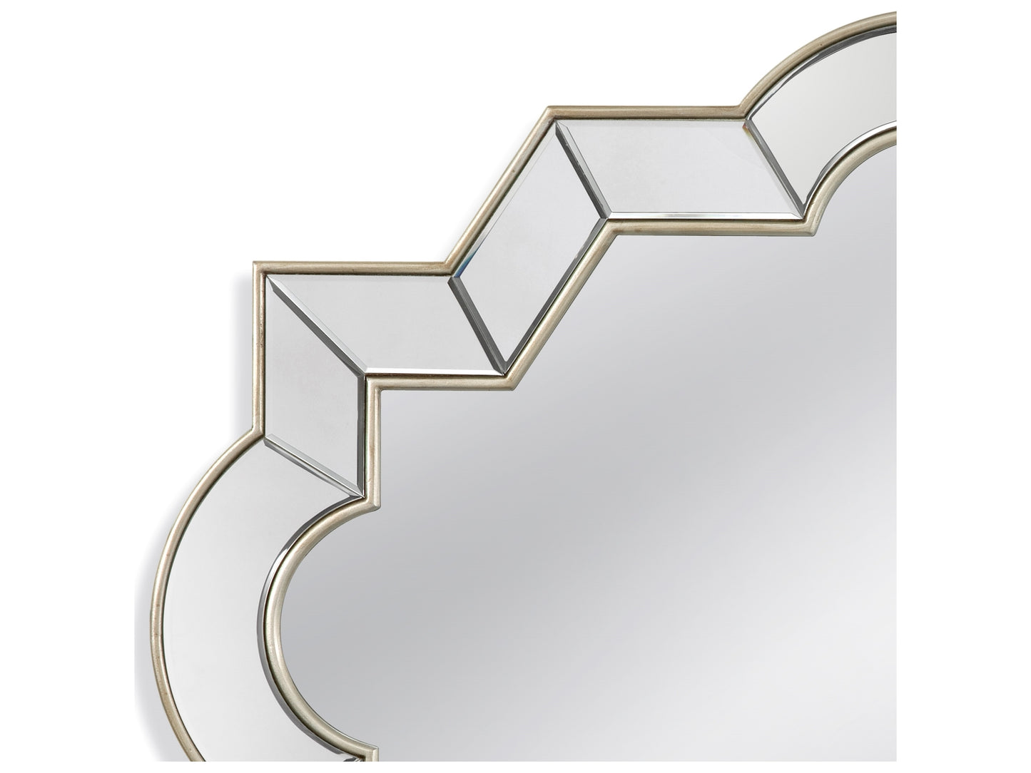 Bassett Mirror Hollywood Glam Azusa Wall Mirror - Unique Quatrefoil Design