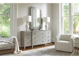 Bernhardt Cornelia Beige Ash Wood Triple Dresser Bedroom Furniture Set