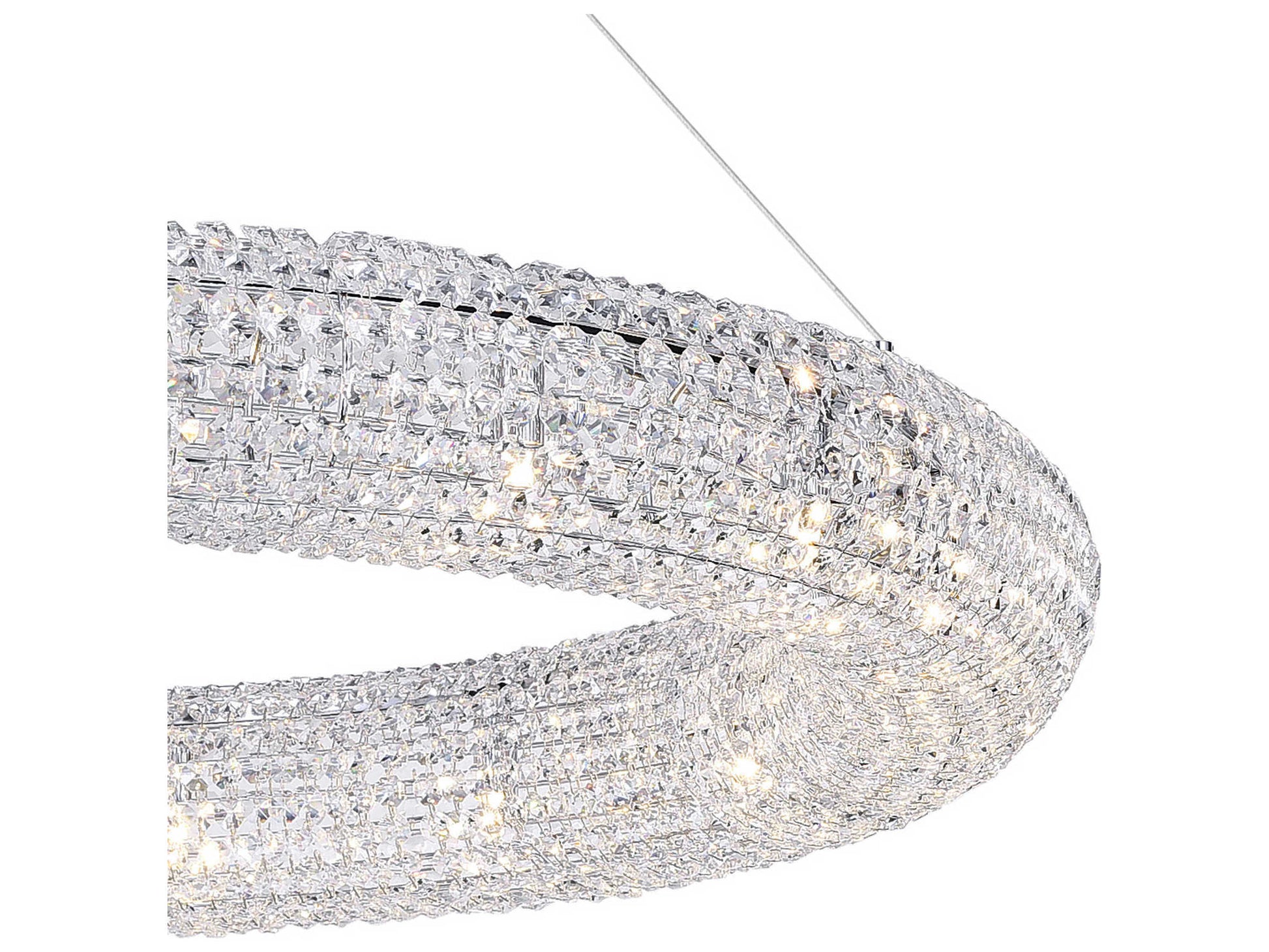 Glamorous Veronique 16-Light Chrome Crystal Round Chandelier Lighting Fixture