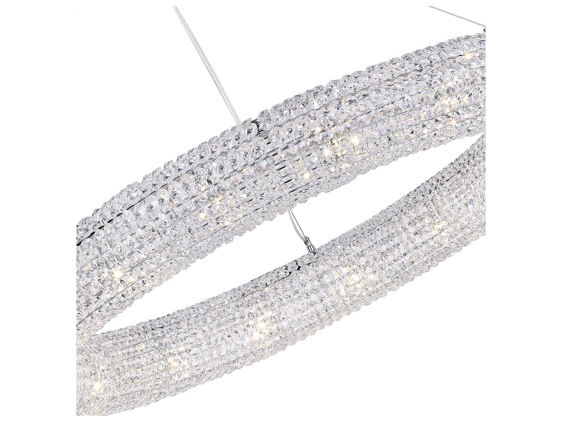 Glamorous Veronique 16-Light Chrome Crystal Round Chandelier Lighting Fixture