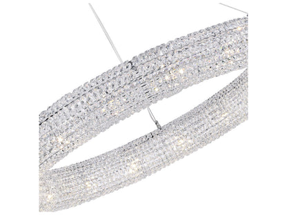 Glamorous Veronique 16-Light Chrome Crystal Round Chandelier Lighting Fixture