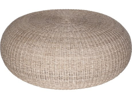 Four Hands Grass Roots Phoenix Round Pure White Vintage Coffee Table