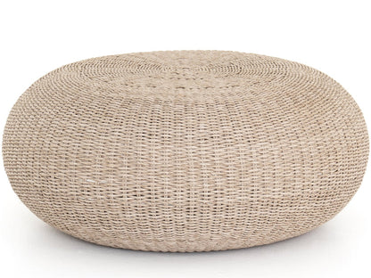 Four Hands Grass Roots Phoenix Round Pure White Vintage Coffee Table