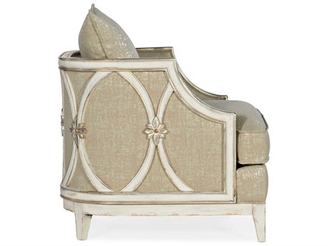 Elegant Hooker Sanctuary 2 Mariette Accent Chair - Beige Fabric, Wood Trim