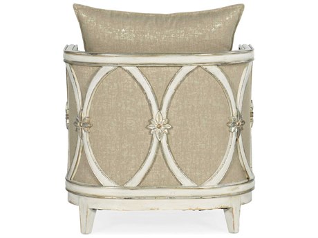 Elegant Hooker Sanctuary 2 Mariette Accent Chair - Beige Fabric, Wood Trim
