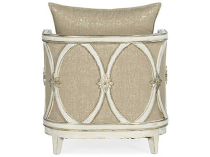 Elegant Hooker Sanctuary 2 Mariette Accent Chair - Beige Fabric, Wood Trim