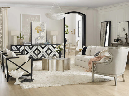 Hooker Furniture Sanctuary C Est La Vie Glass Silver Cocktail Table