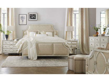 Hooker Sanctuary 2 Mirrored Nightstand: Glamorous 3-Drawer Storage with USB Power