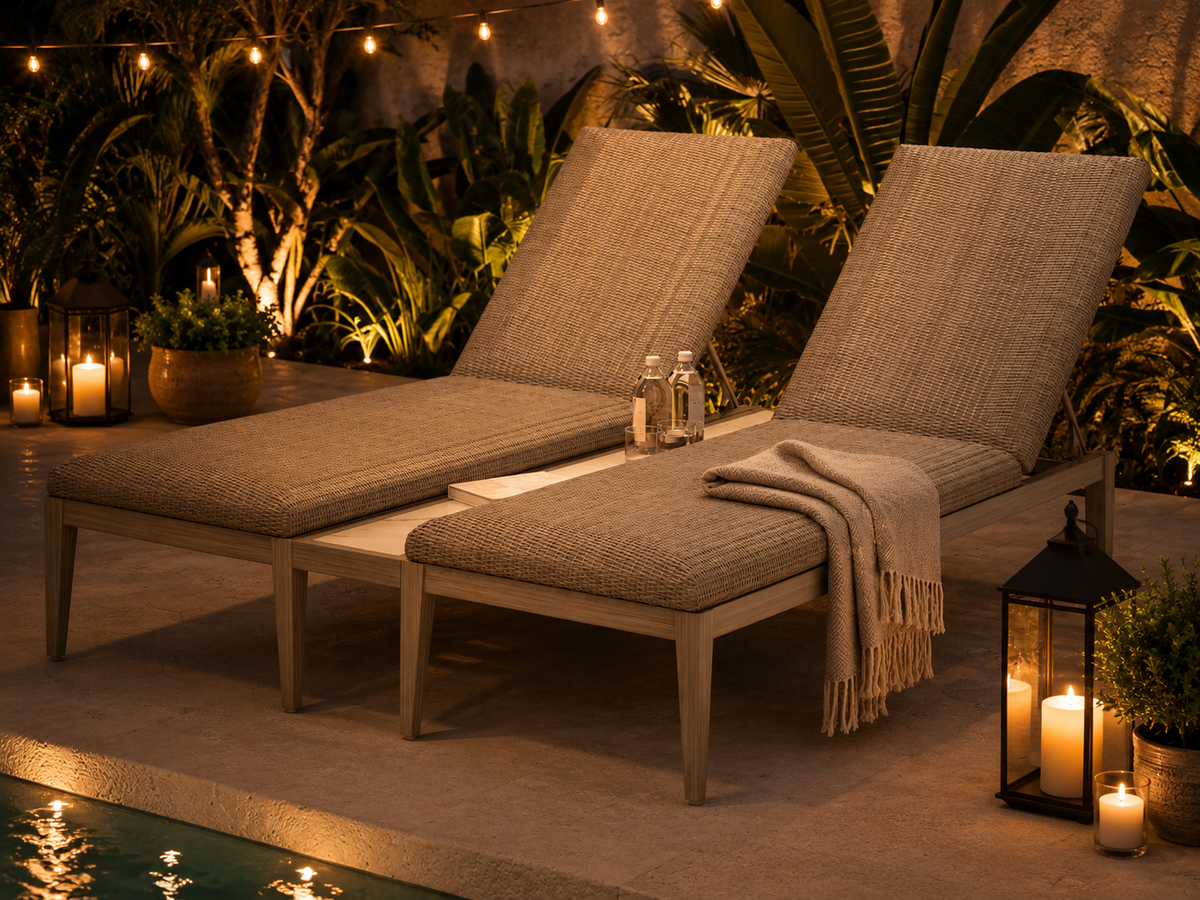Ebel Siena Aluminum Wicker Adjustable Chaise Lounge