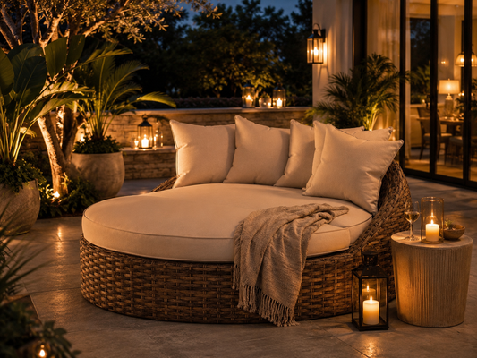 Sunset West Havana Round Outdoor Wicker Daybed