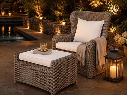 Kingsley Bate Sag Harbor Wicker Cushion Lounge Set