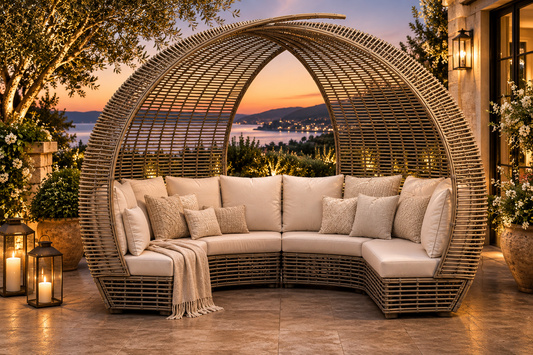 Skyline Design Sparta Outdoor Lounge Bed with Integrated Canopy