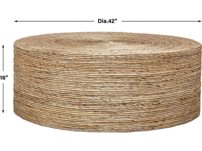 Uttermost Rora Round Natural Wood Coffee Table - Elegant Living Room Accent