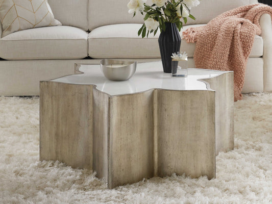 Hooker Furniture Sanctuary C Est La Vie Modern Glass Silver Round Coffee Table